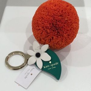 New Kate Spade Raffia Orange Keychain